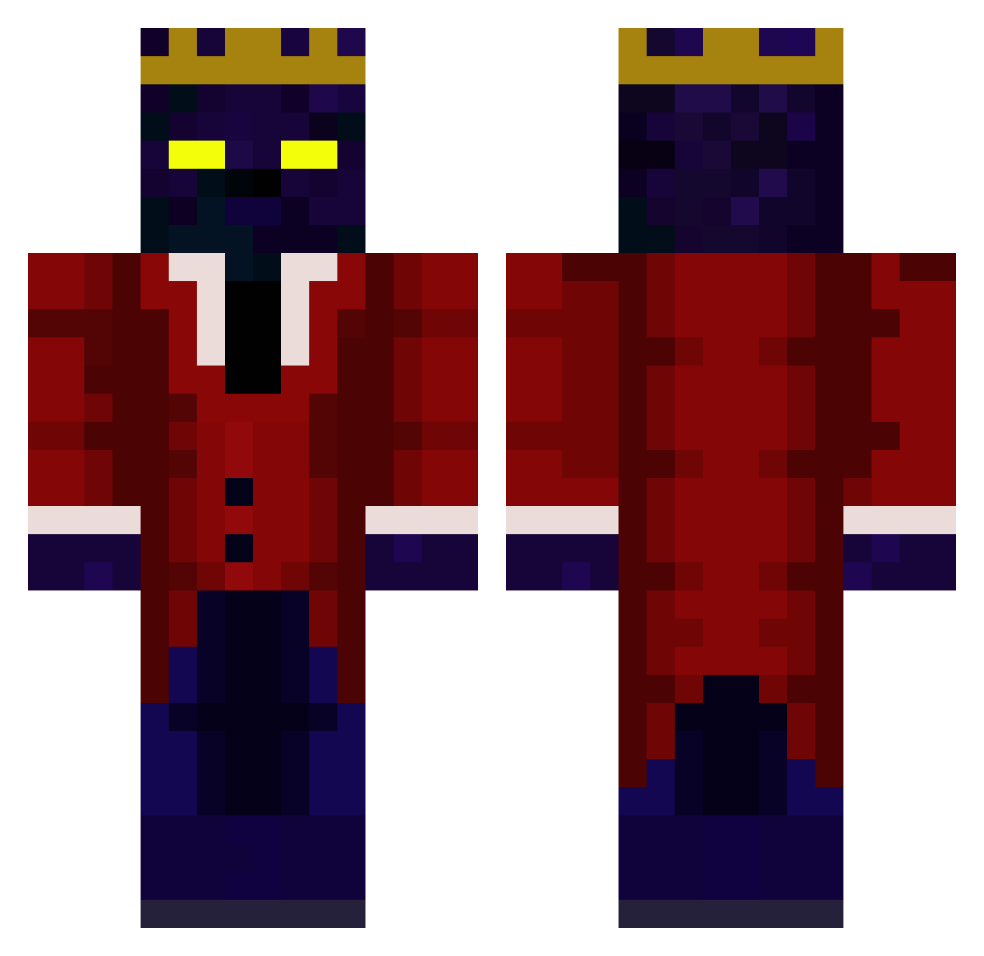 turtle1andonely Minecraft skin, front and back view
