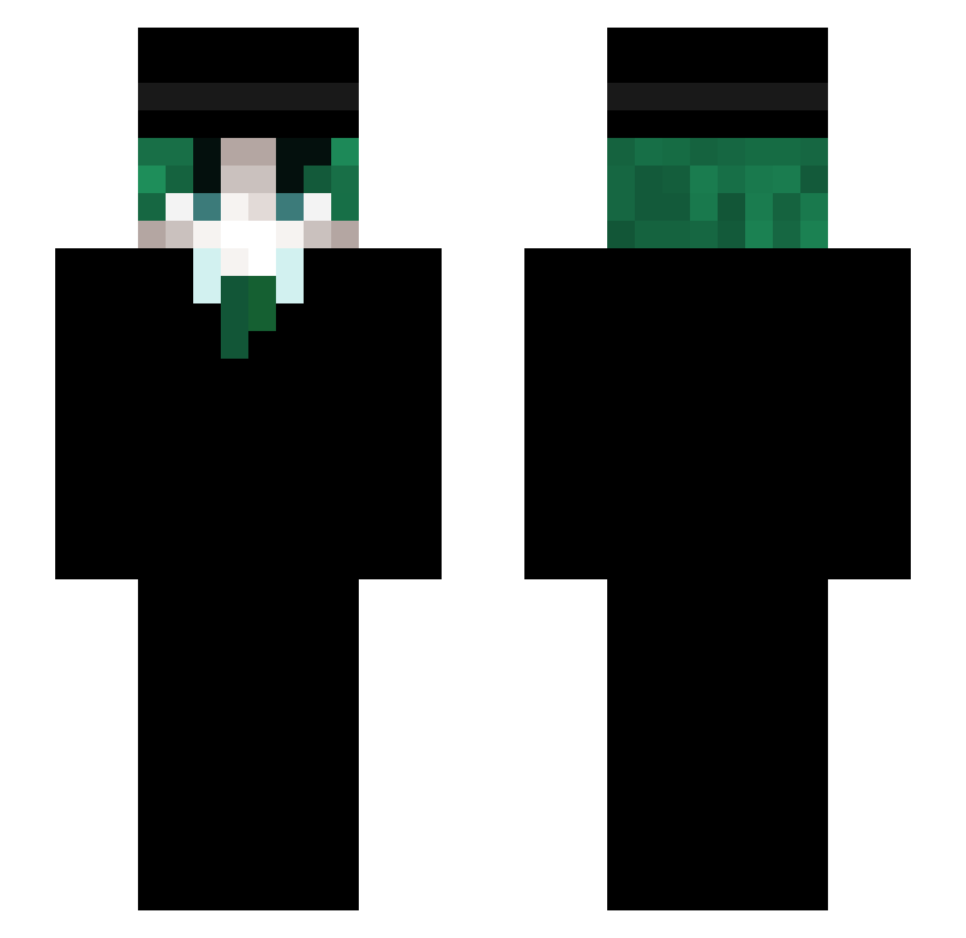 Vacelex Minecraft skin, front and back view