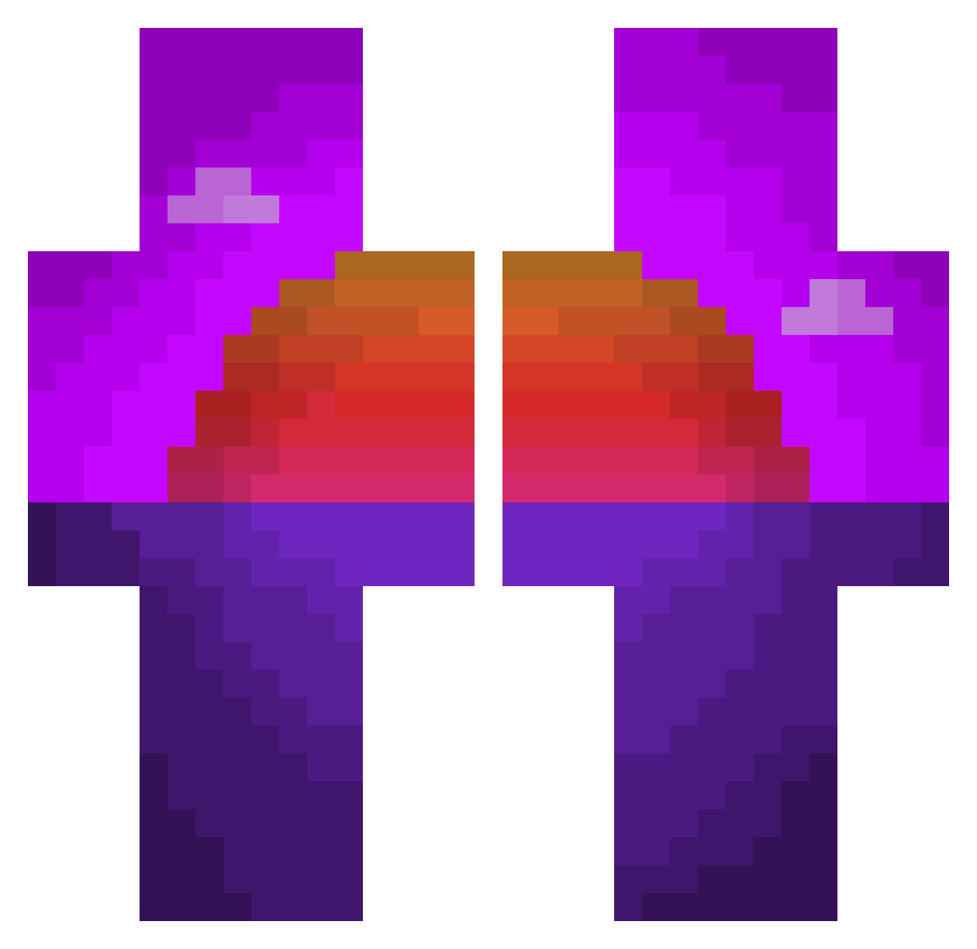 scarysharkss Minecraft skin, front and back view