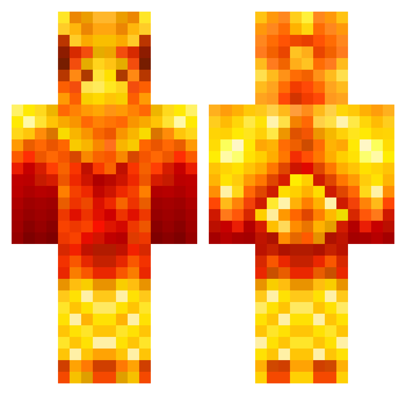Gremial Minecraft skin, front and back view