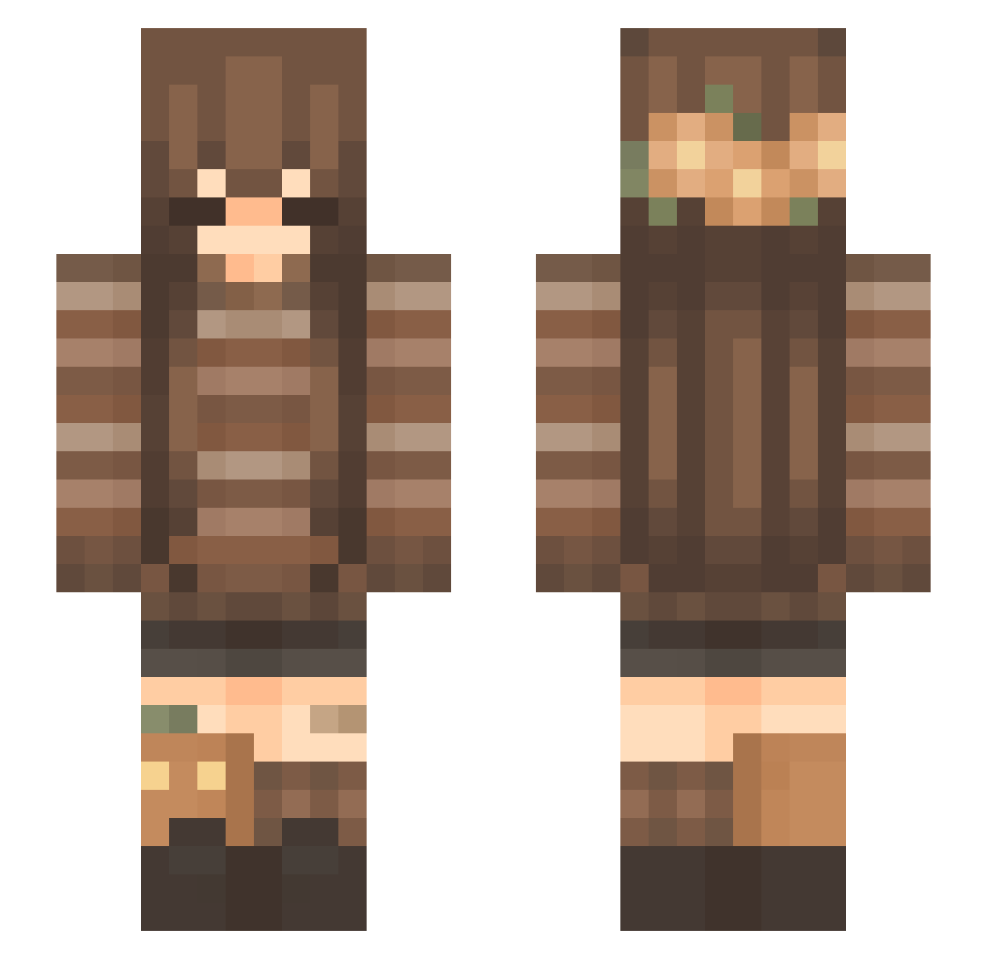 Mayaheath09 Minecraft skin, front and back view
