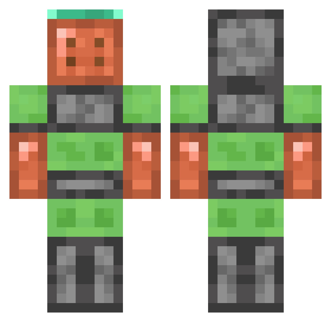 BirdBoy_37 Minecraft skin, front and back view