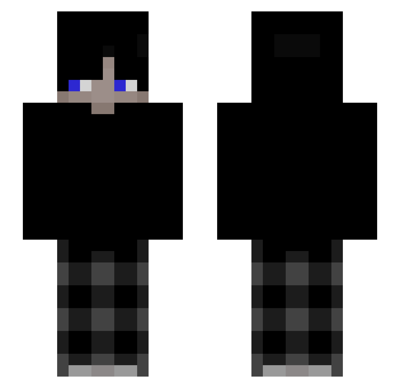 ZENNIX_GHG Minecraft skin, front and back view