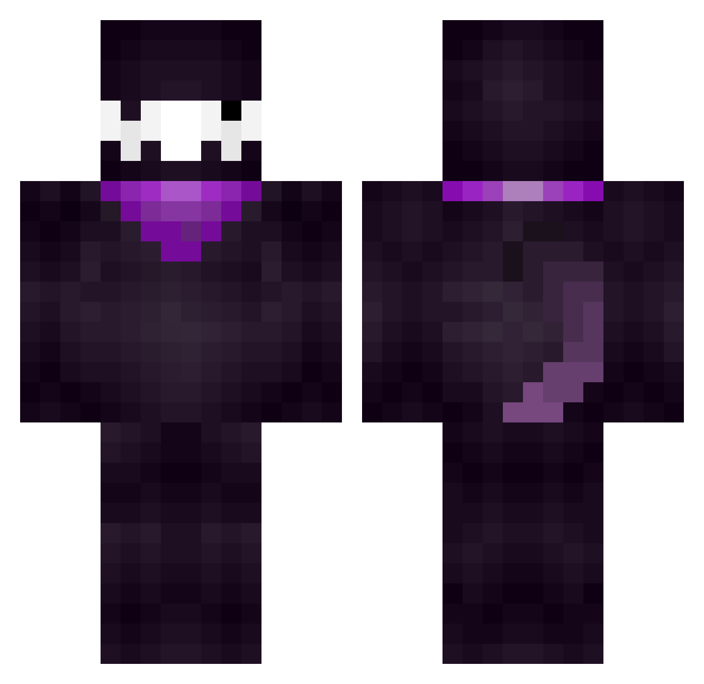 Tedknife Minecraft skin, front and back view