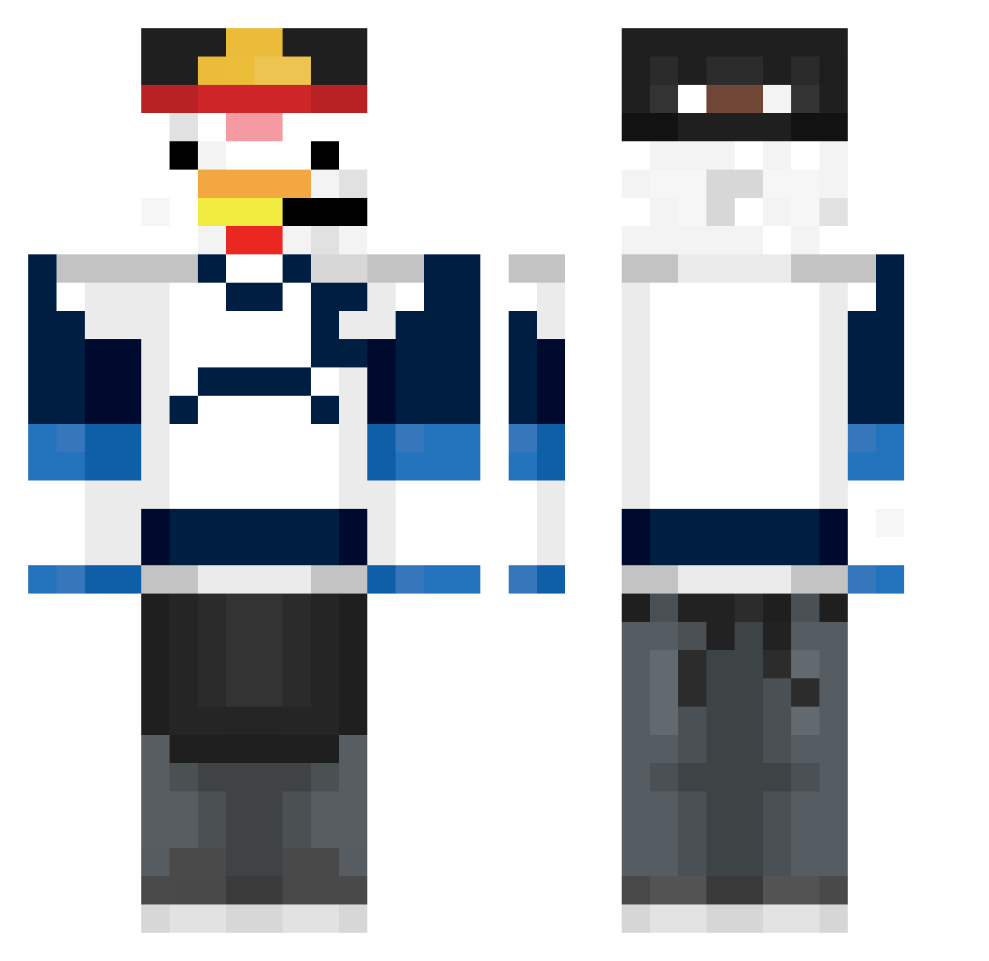 LoganStankoven Minecraft skin, front and back view