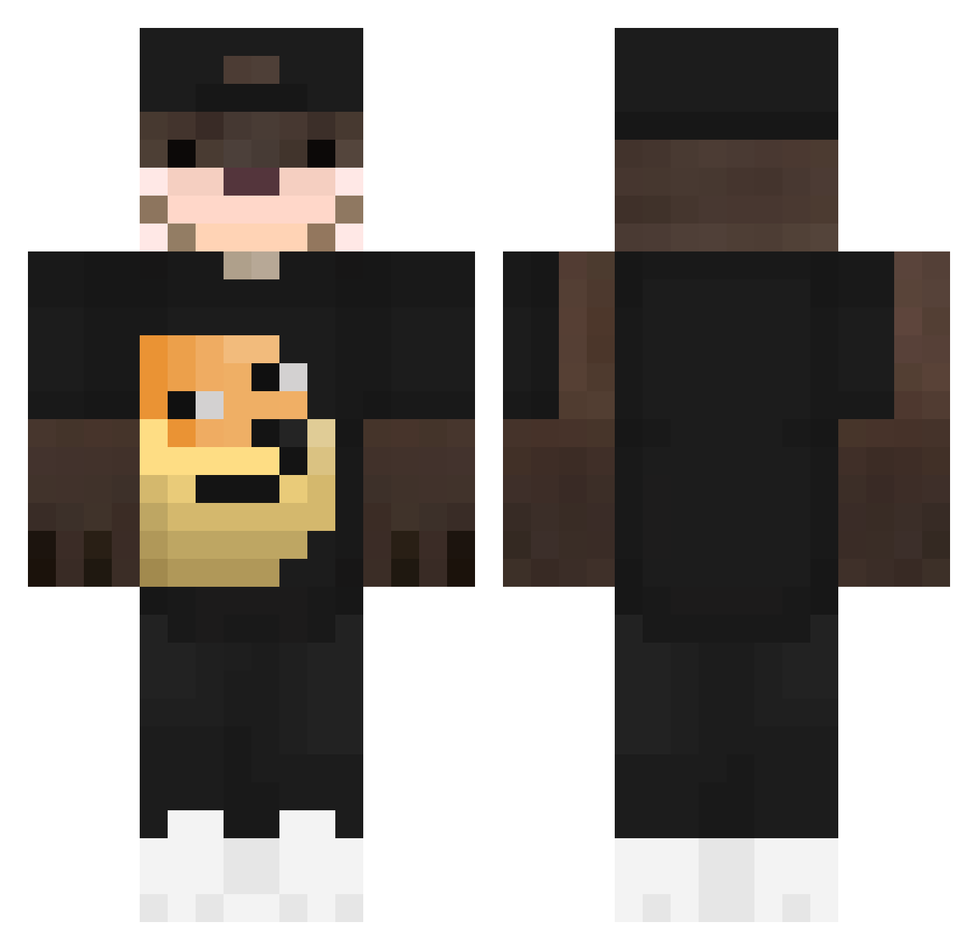 chifukari Minecraft skin, front and back view