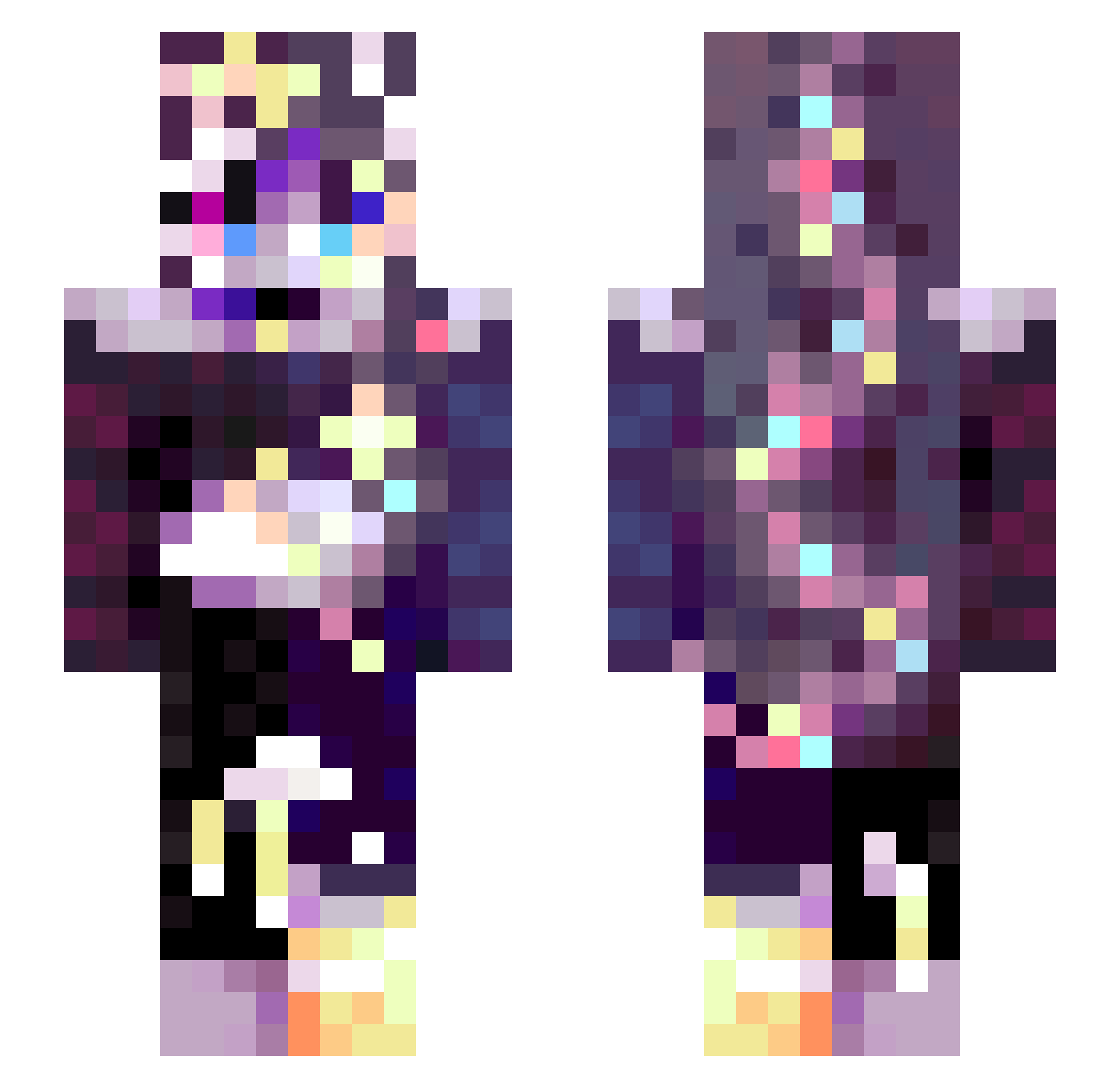 Rose_is_awesome Minecraft skin, front and back view