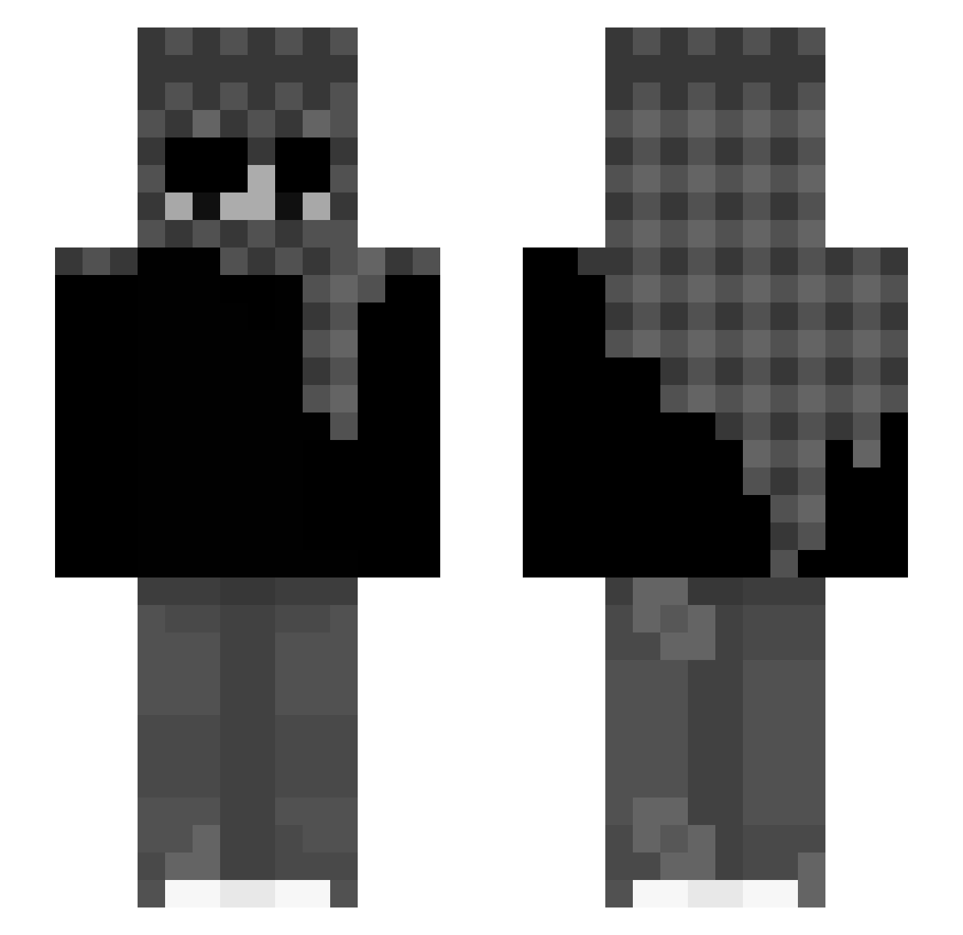 randomxxxxxxxxx Minecraft skin, front and back view