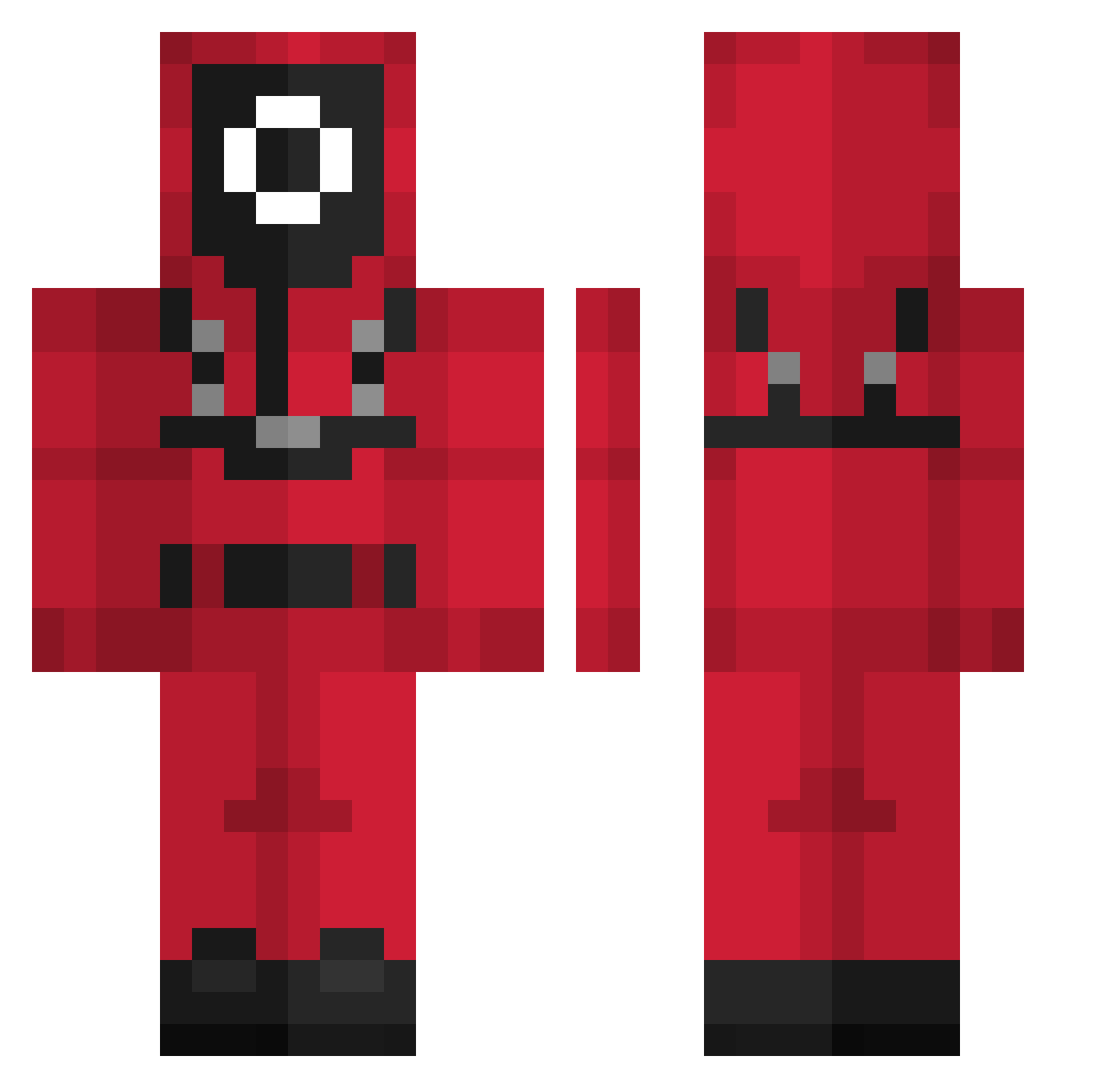 Se73n Minecraft skin, front and back view