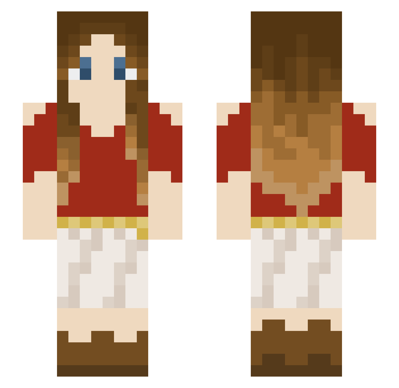 Demegran Minecraft skin, front and back view