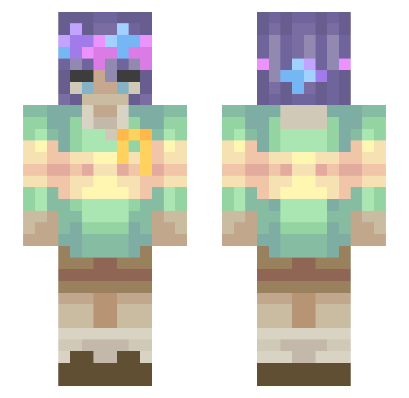 Lord_Bryggsi Minecraft skin, front and back view