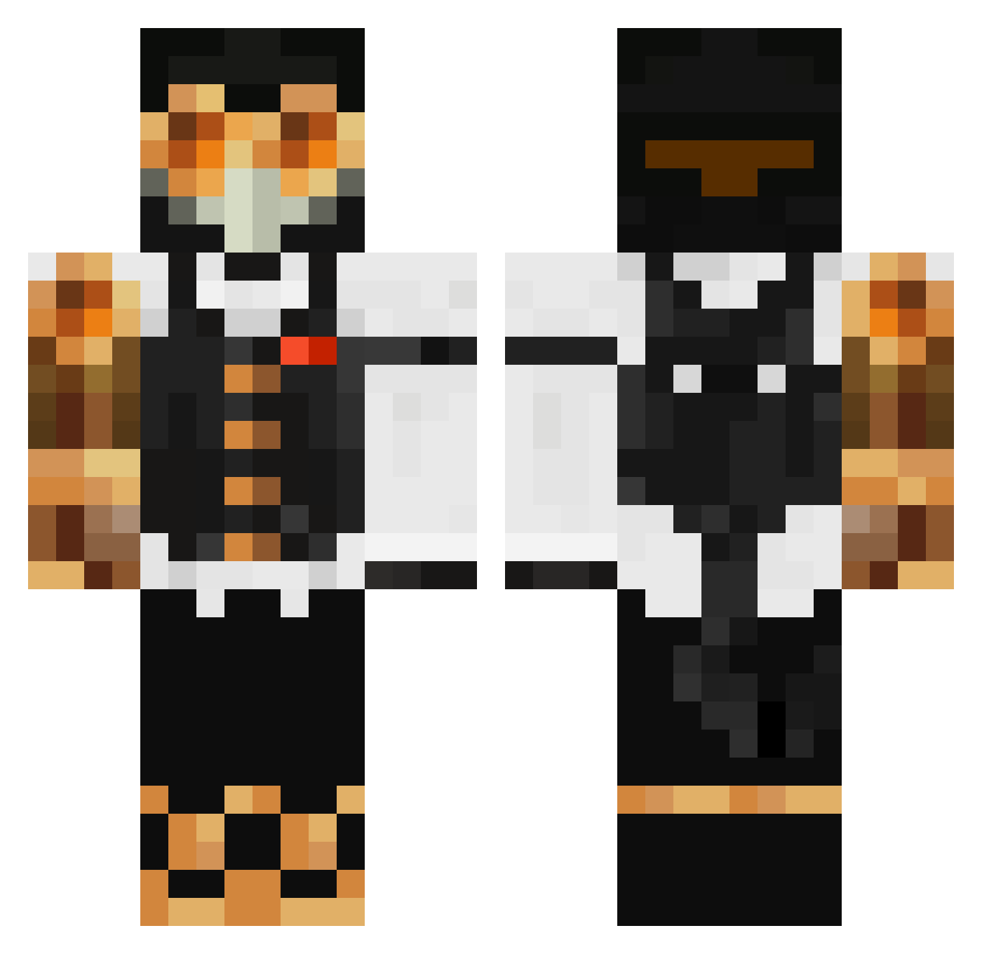 Jnorm27 Minecraft skin, front and back view