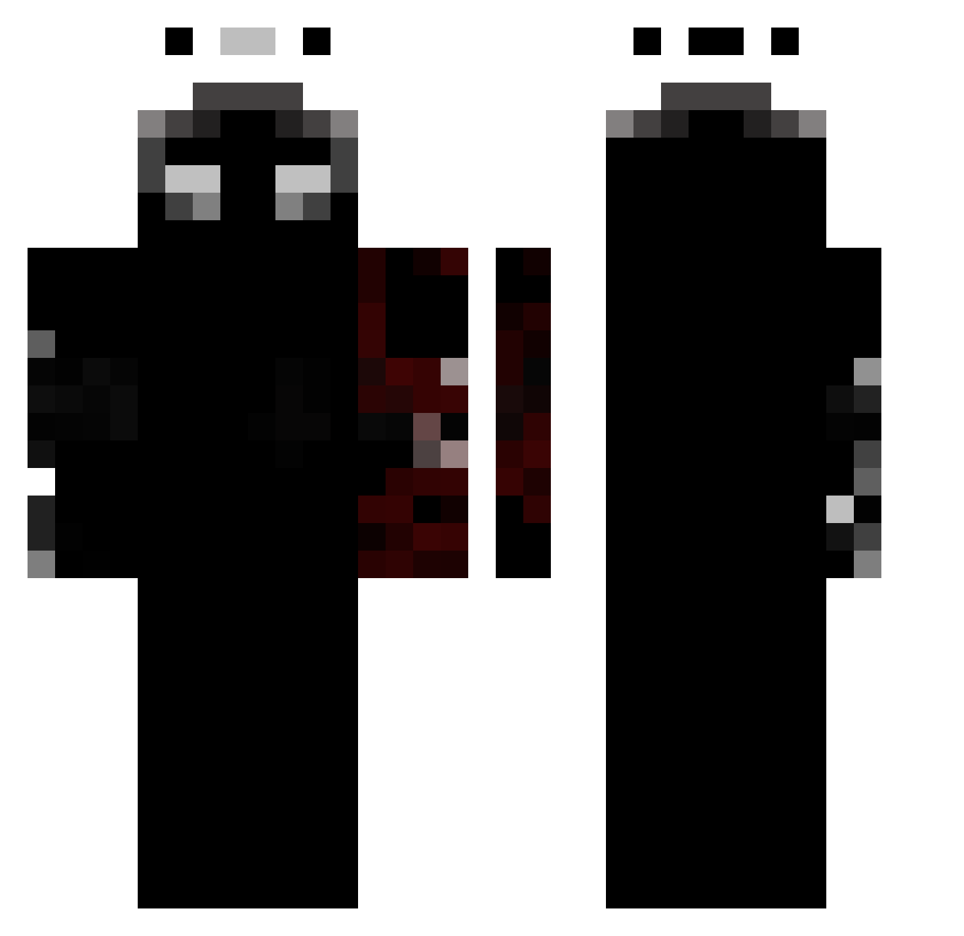 xM1ko_ Minecraft skin, front and back view