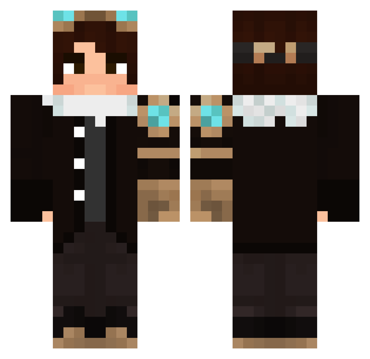 presumedcornet Minecraft skin, front and back view