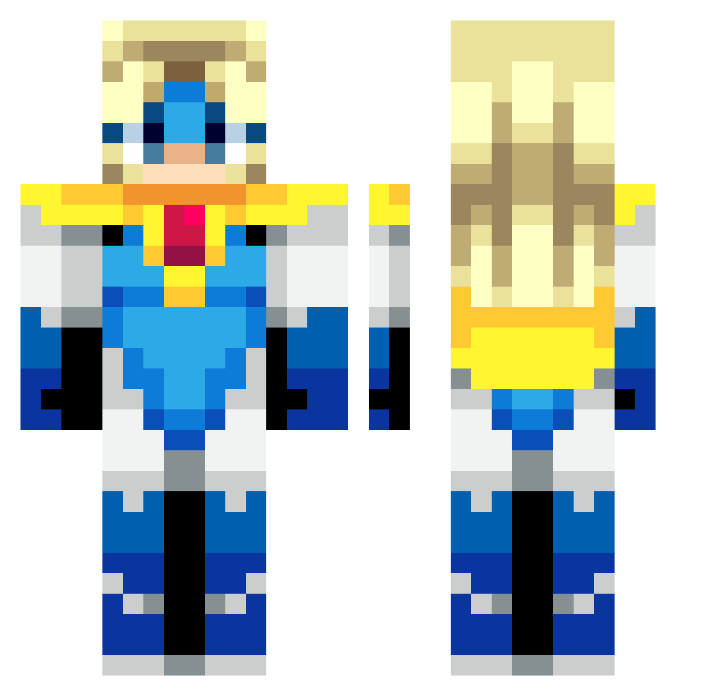 PicoleOpassarin Minecraft skin, front and back view