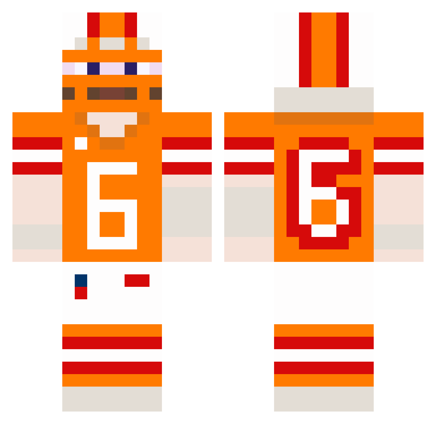 Chef0nasty2 Minecraft skin, front and back view