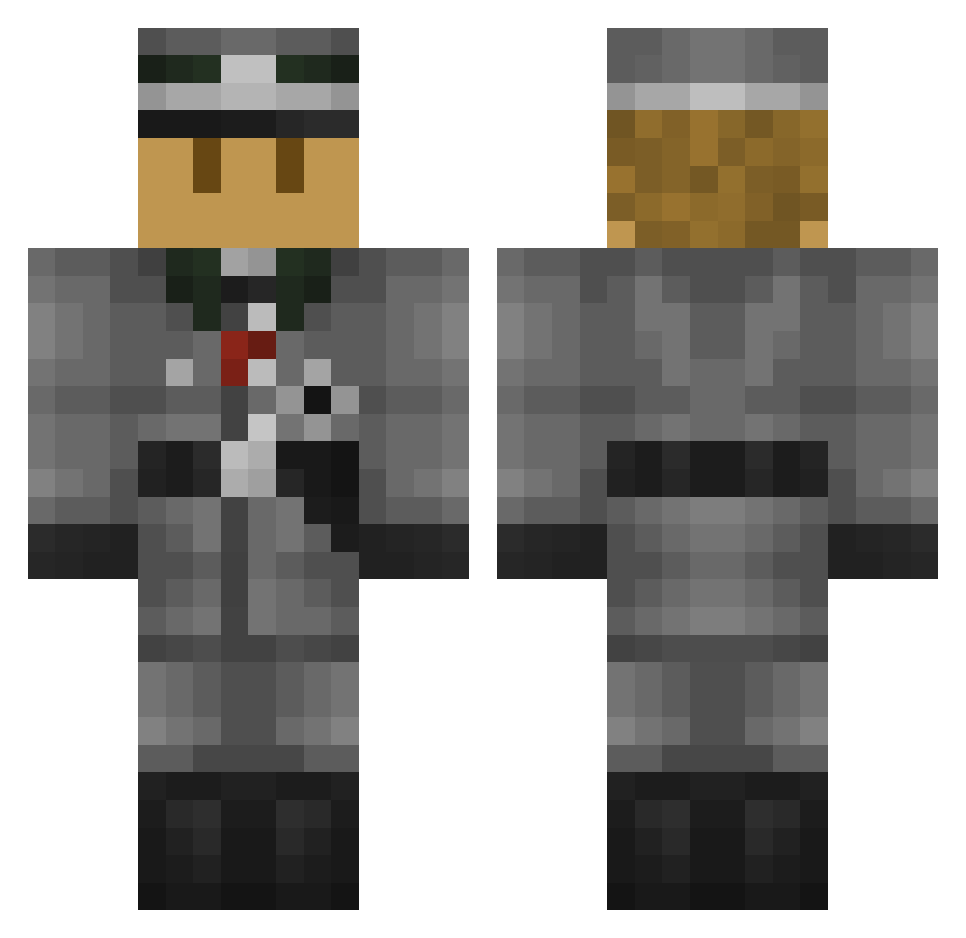 Kiro6956 Minecraft skin, front and back view