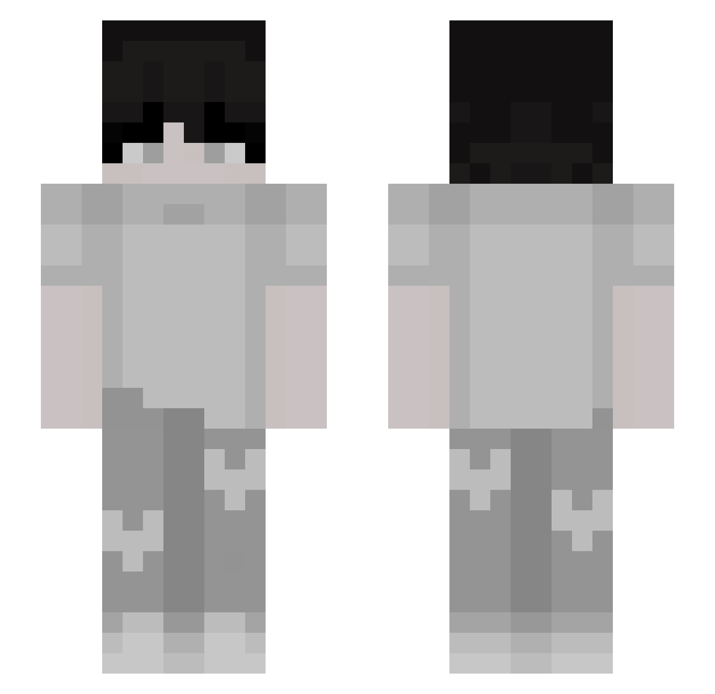 Turnor Minecraft skin, front and back view