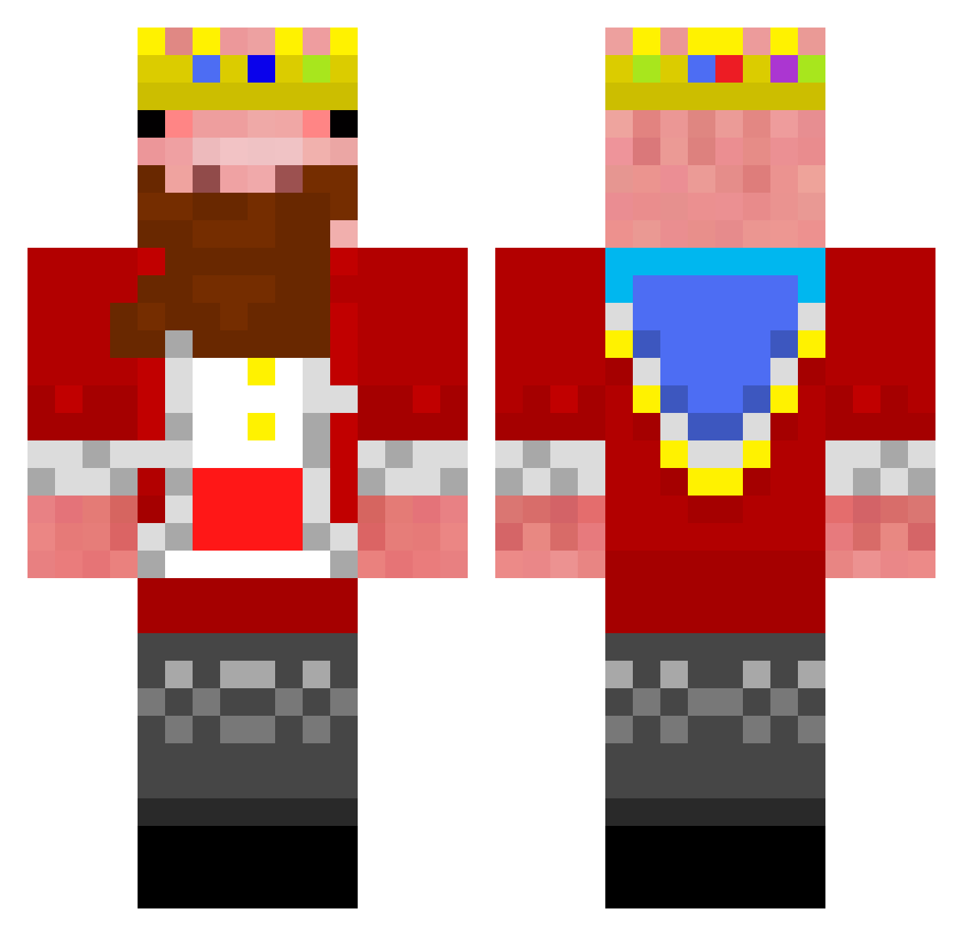 popazavrick Minecraft skin, front and back view