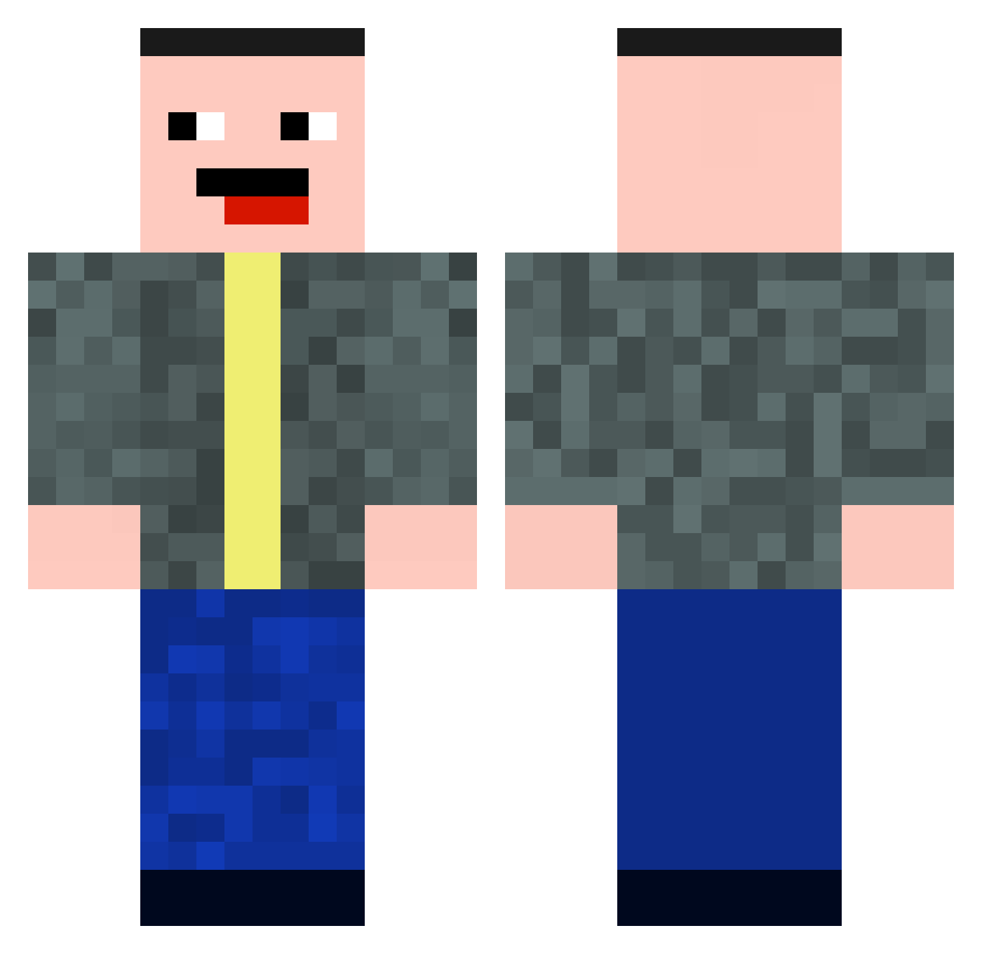 yTaomas9 Minecraft skin, front and back view