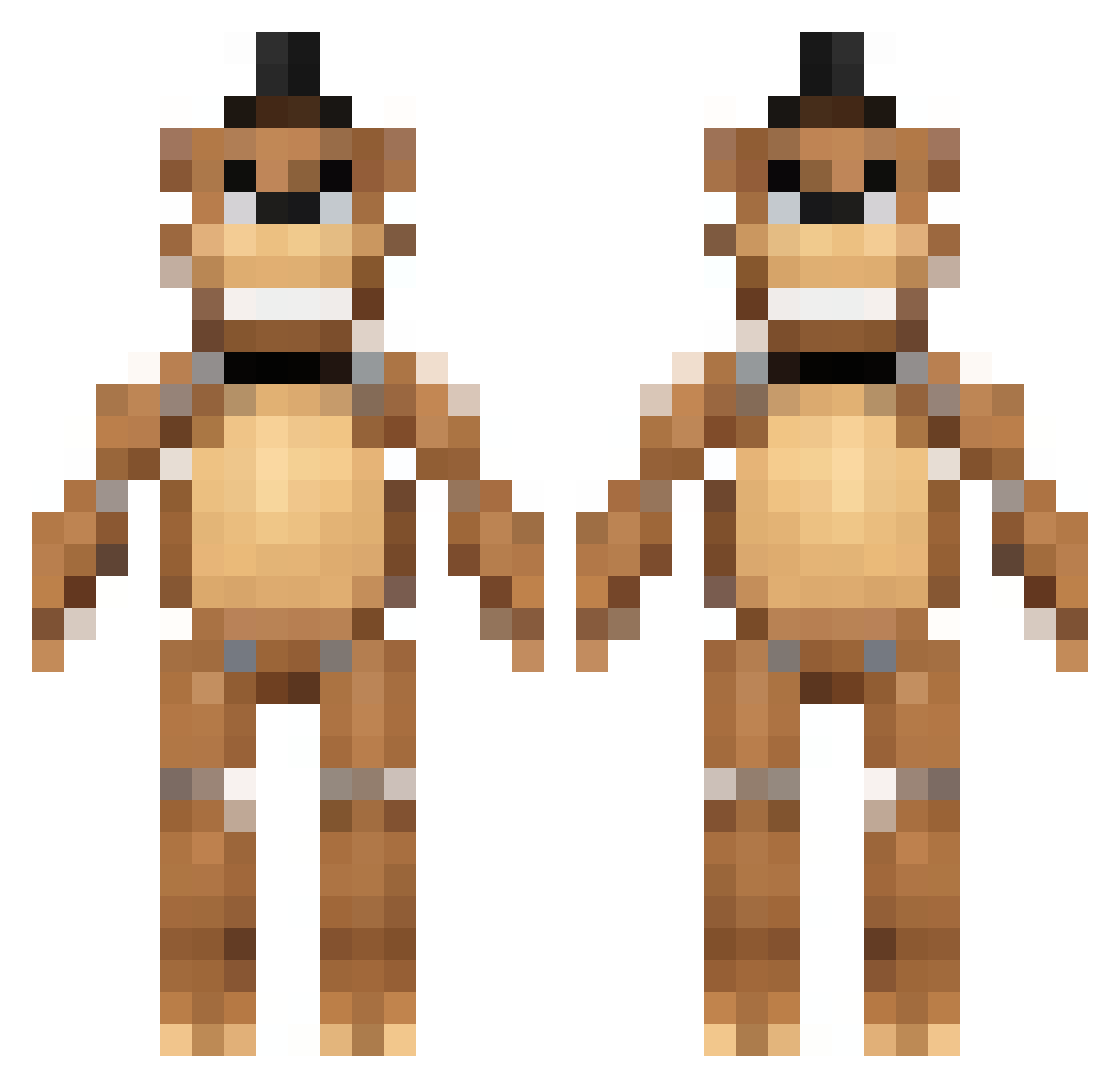 yaYikes Minecraft skin, front and back view