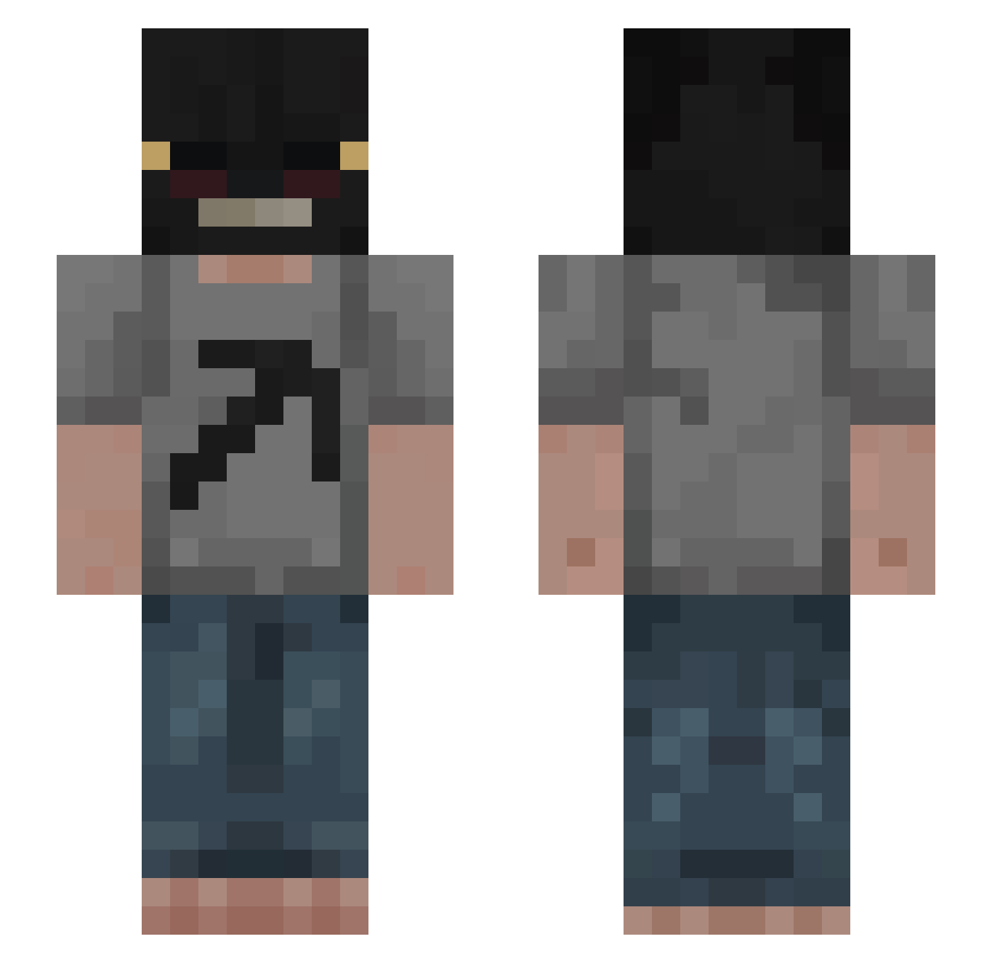 pardobar Minecraft skin, front and back view