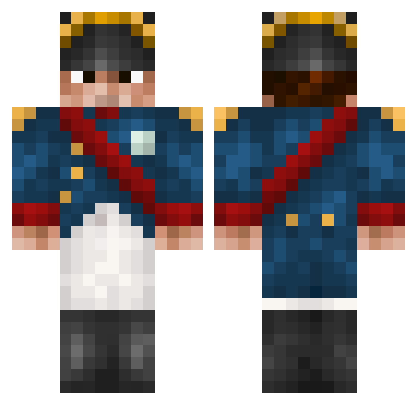 AlcatrazShock545 Minecraft skin, front and back view