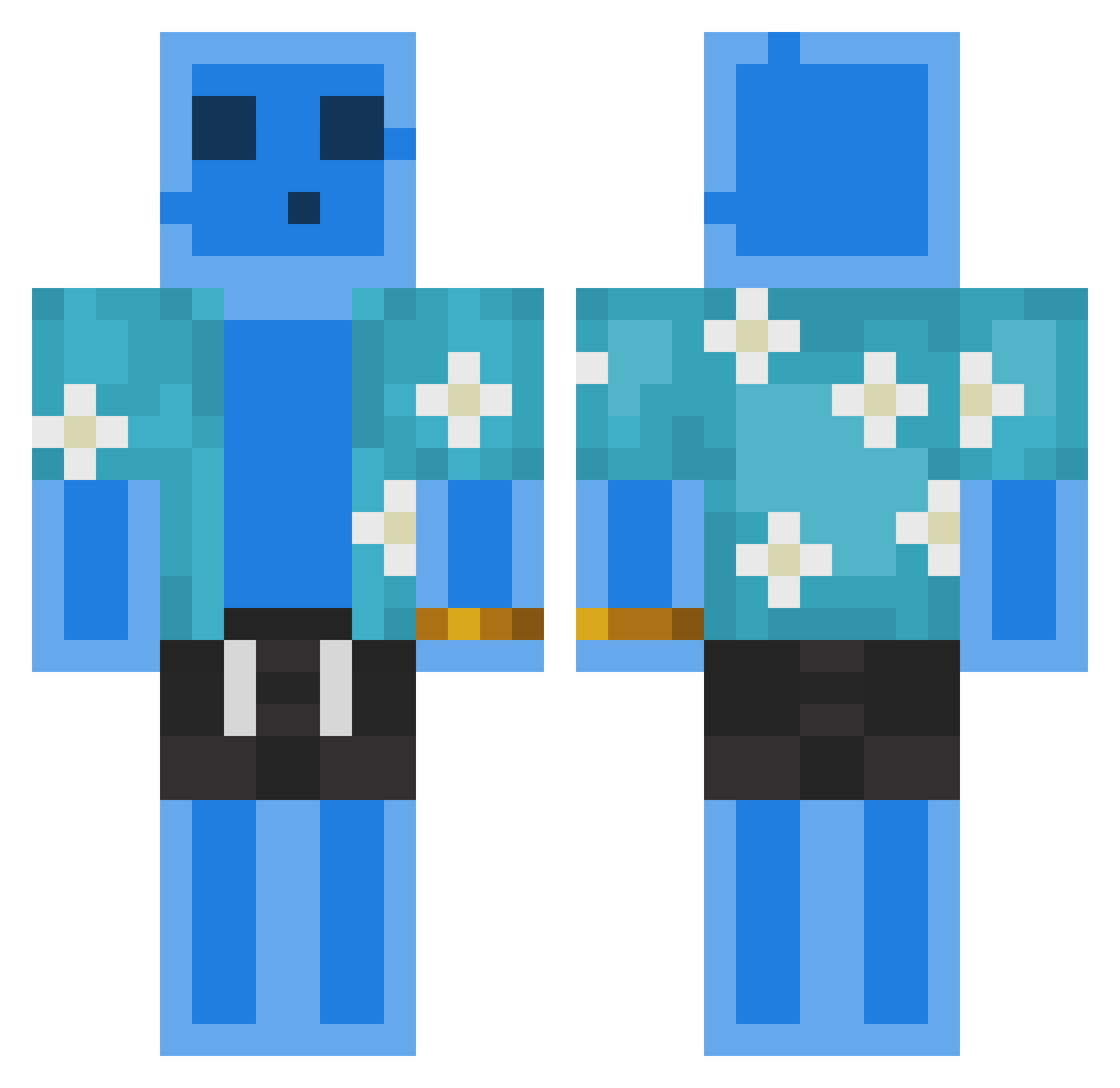 qu1pp7 Minecraft skin, front and back view