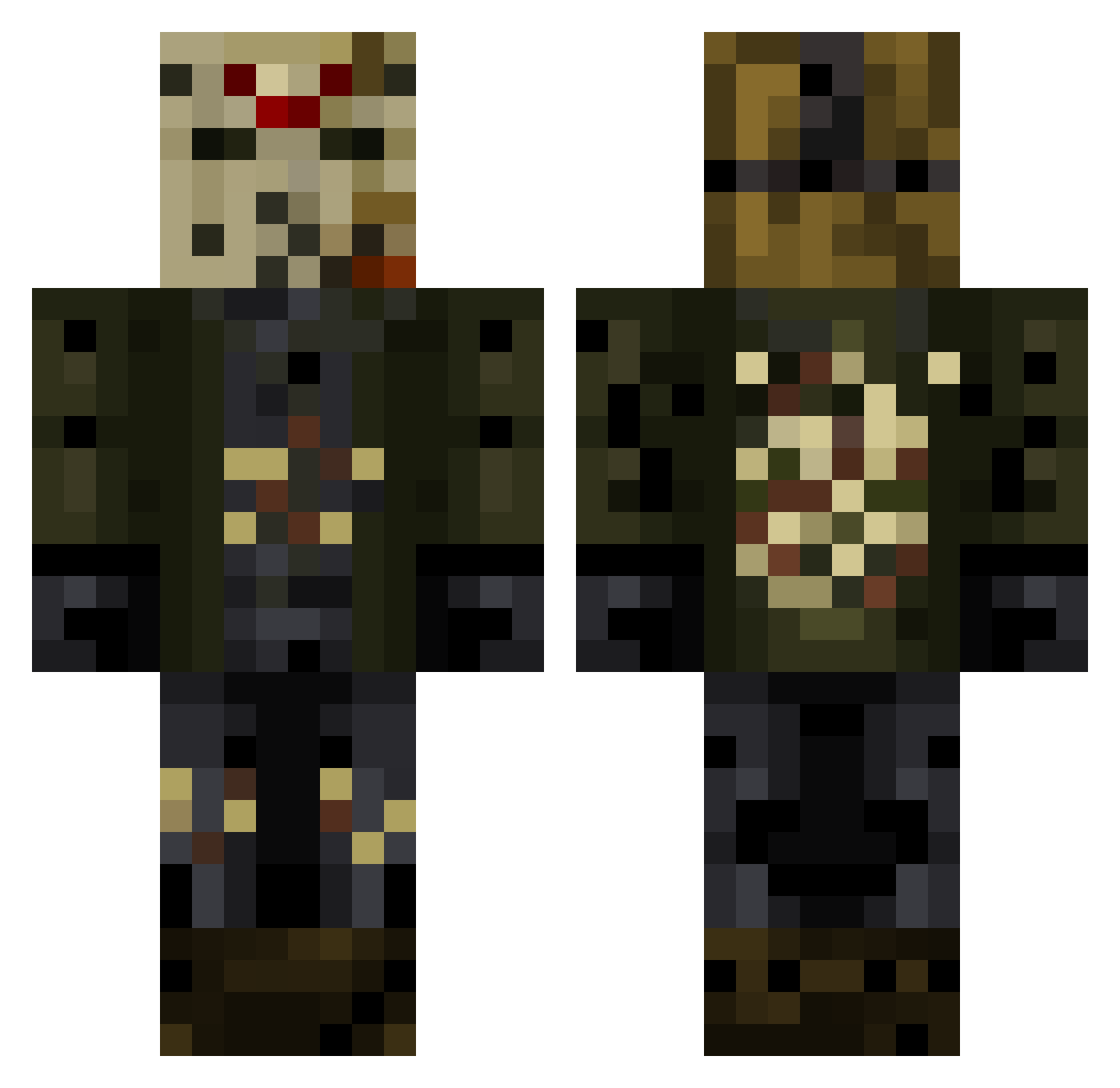 P3NDRAGON30 Minecraft skin, front and back view