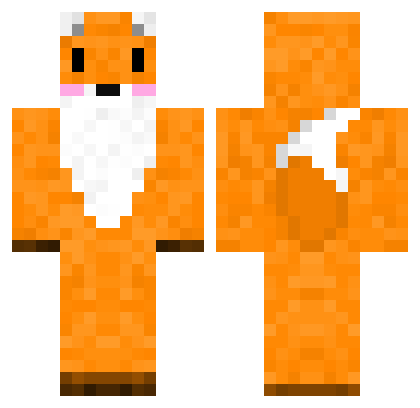 Sociogenic Minecraft skin, front and back view