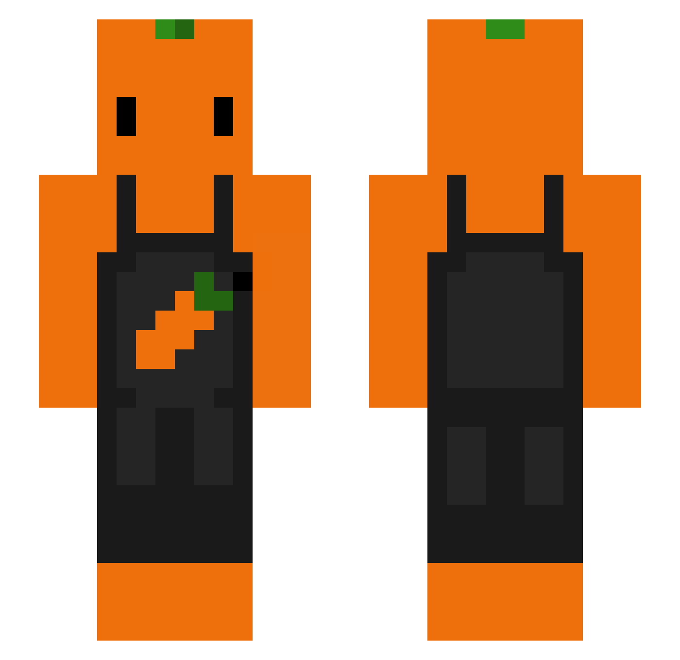 bonbon72 Minecraft skin, front and back view
