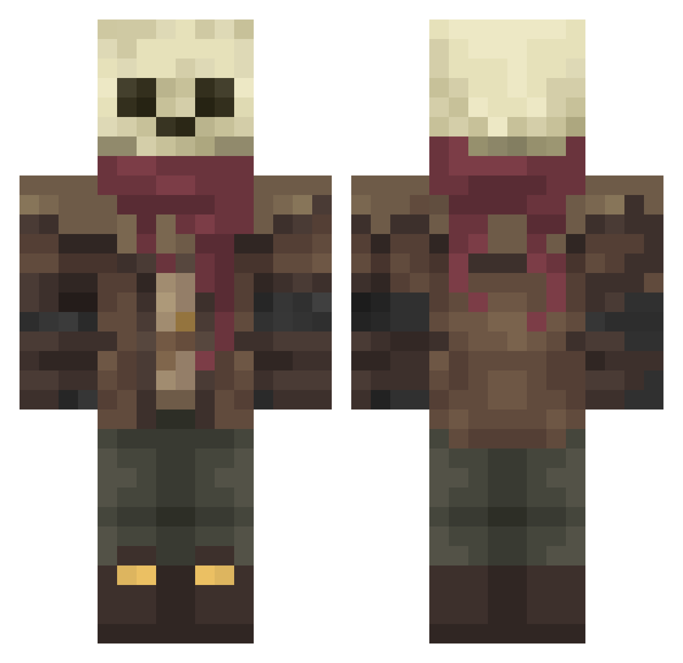 Zombie_King108 Minecraft skin, front and back view