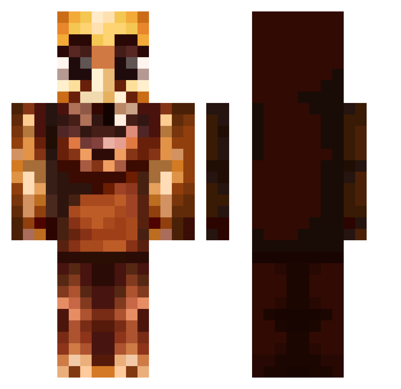 kaiz0o Minecraft skin, front and back view