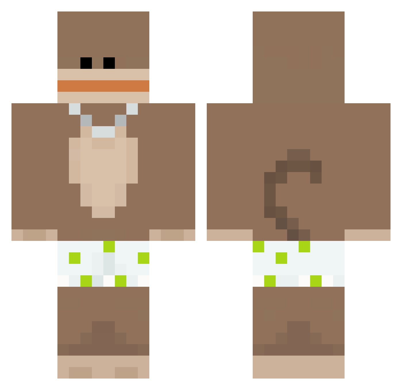 PARAPANTA Minecraft skin, front and back view