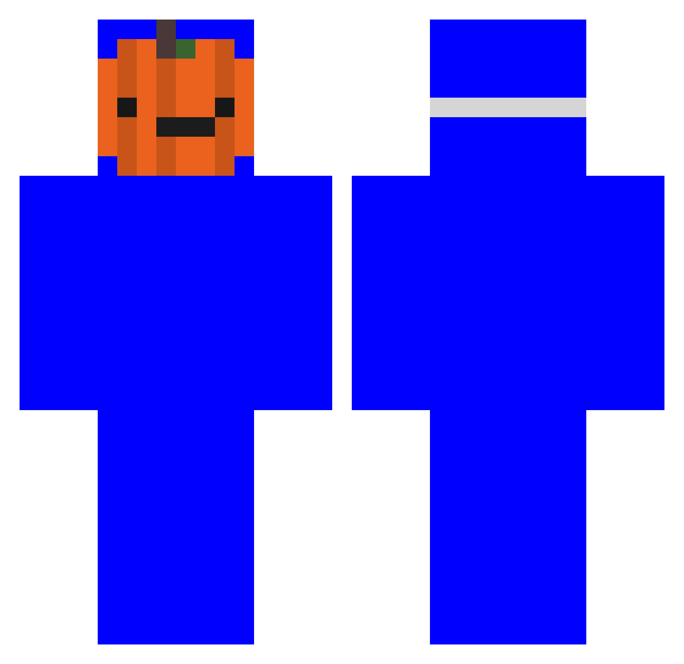 Juild Minecraft skin, front and back view