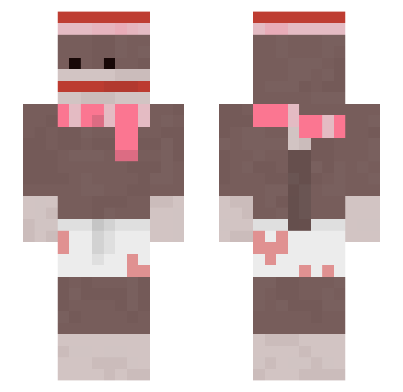 bithania Minecraft skin, front and back view