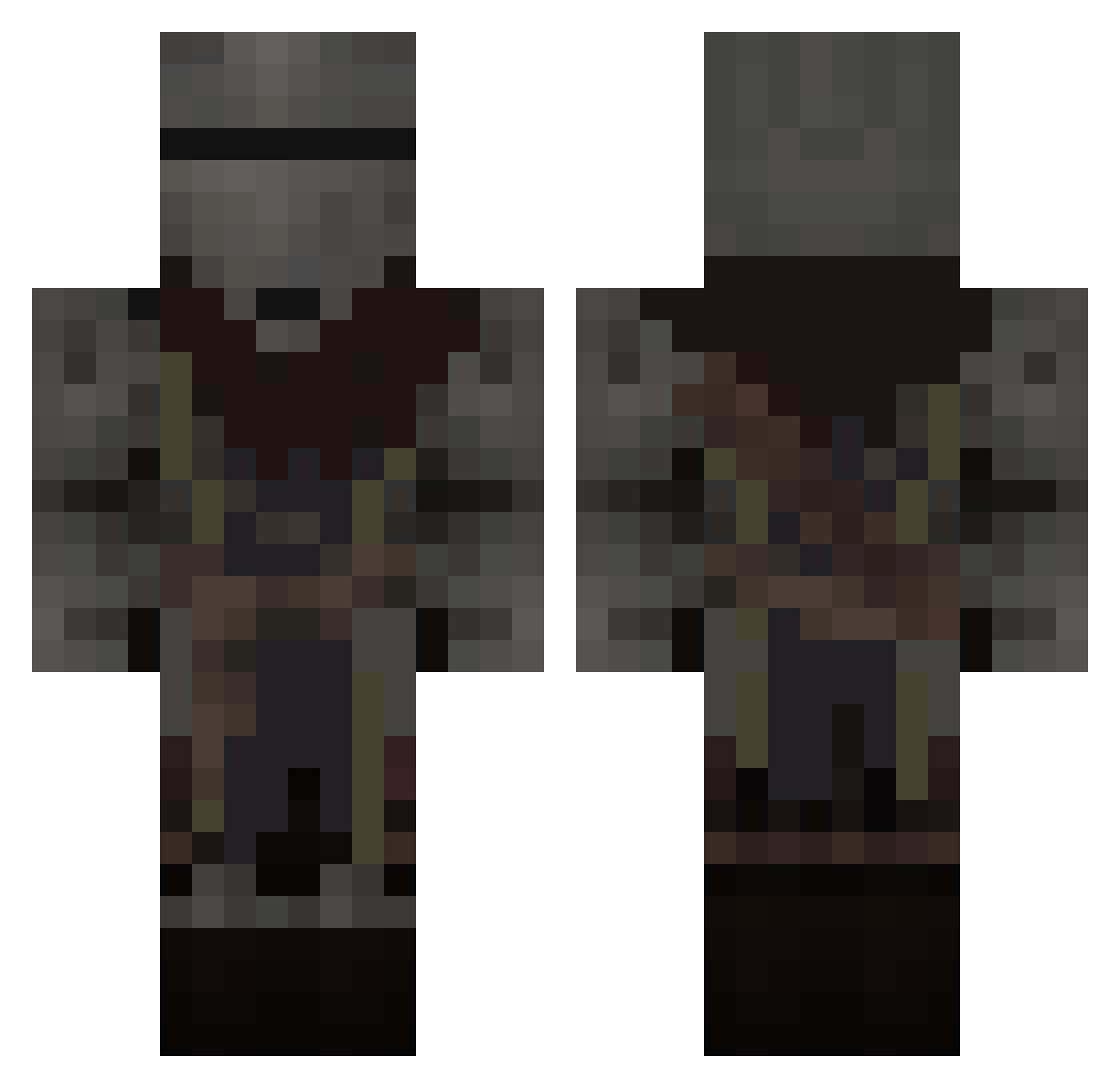 Geffroi Minecraft skin, front and back view