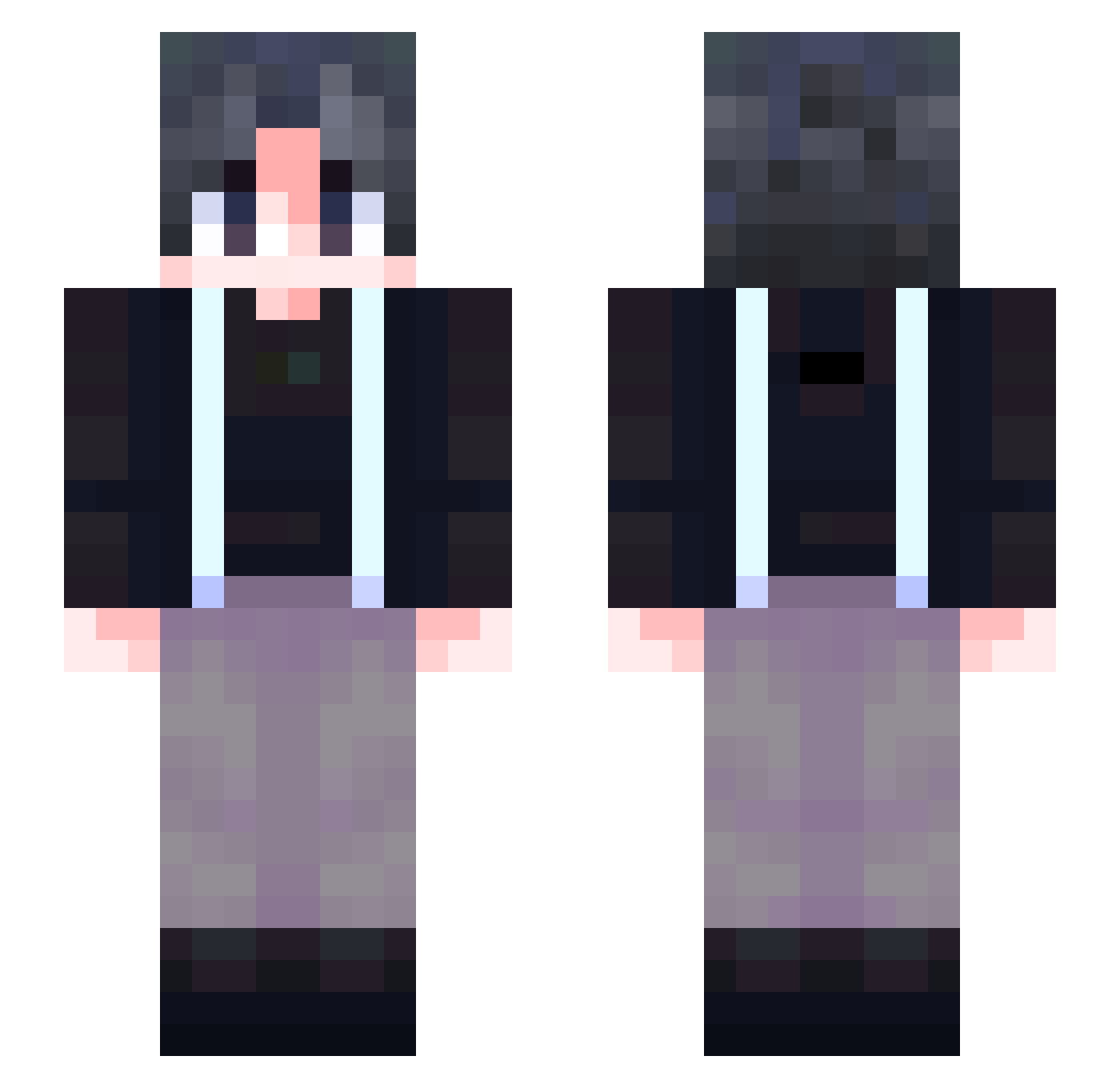 yanushiii Minecraft skin, front and back view