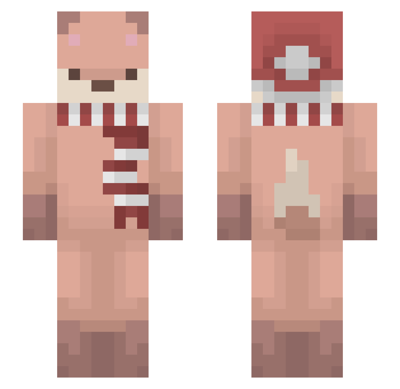 lolvoid Minecraft skin, front and back view