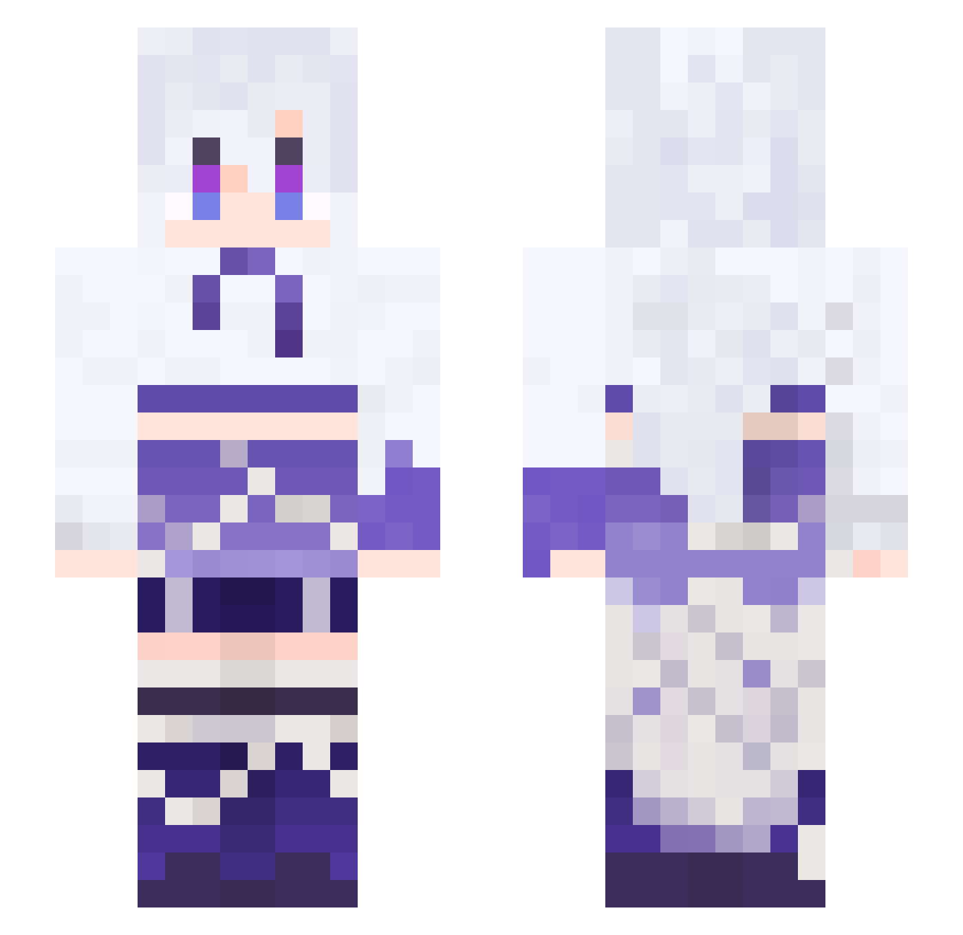Sib_i Minecraft skin, front and back view