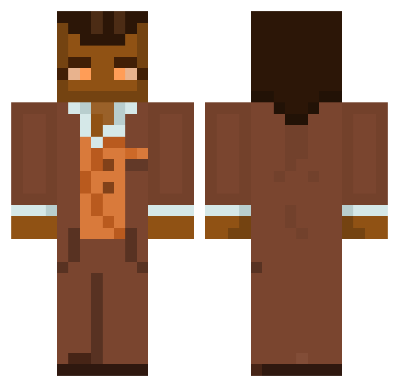 Poolfloaty79 Minecraft skin, front and back view
