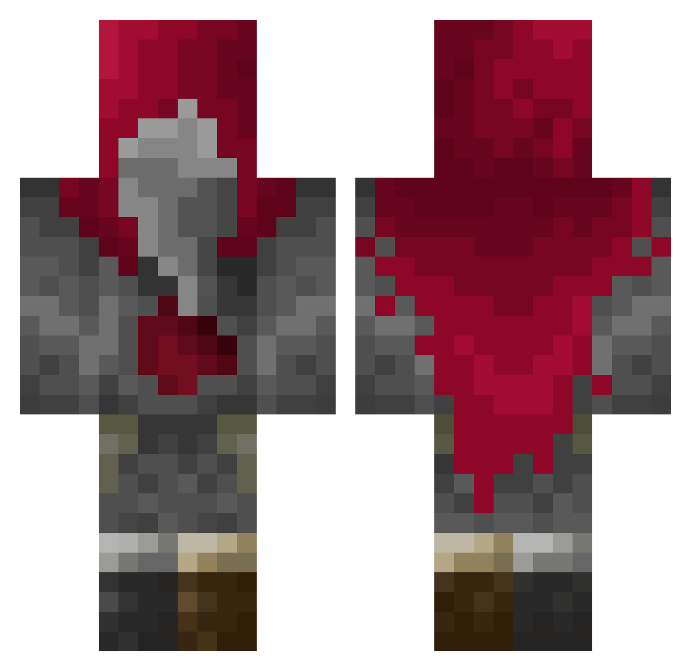 FlorinAlex Minecraft skin, front and back view