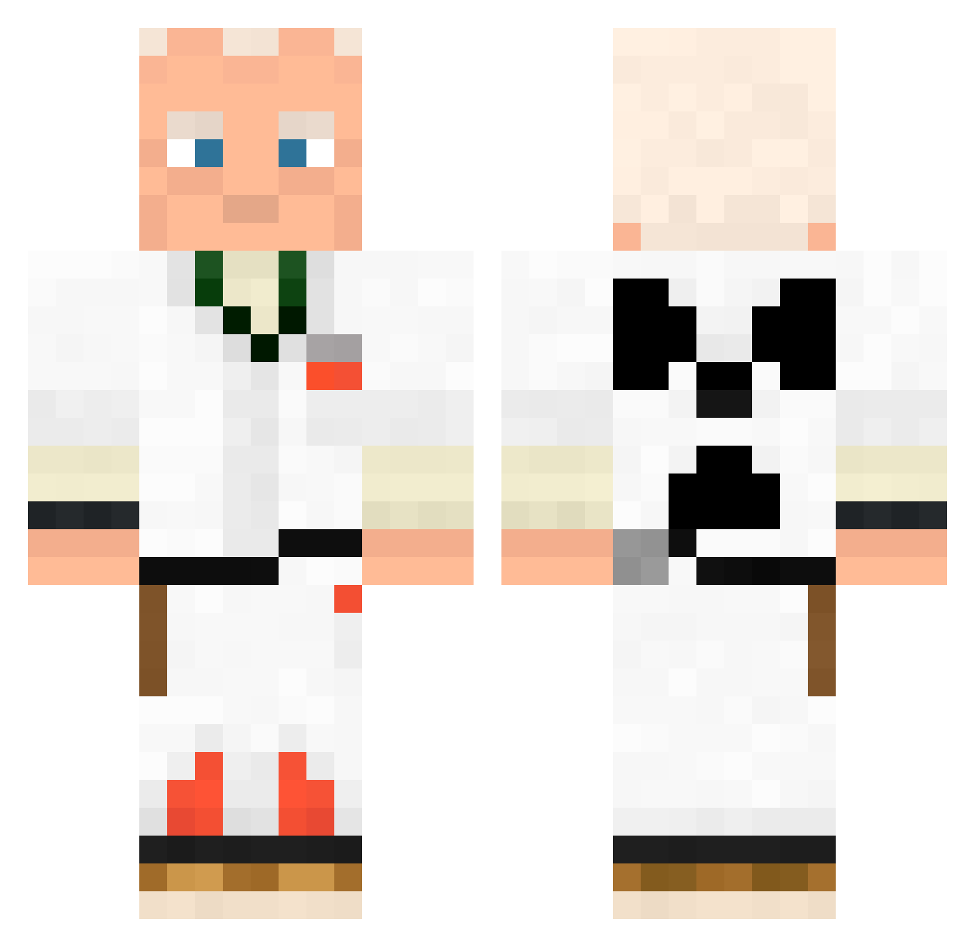 Lockian Minecraft skin, front and back view