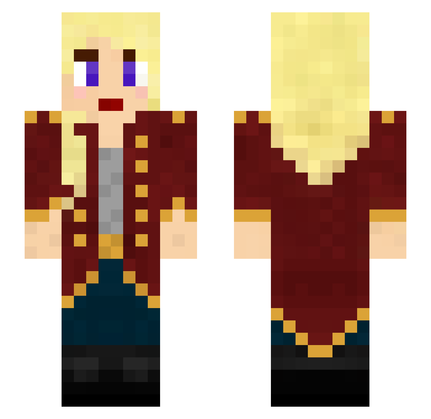 SavuKeisari420 Minecraft skin, front and back view