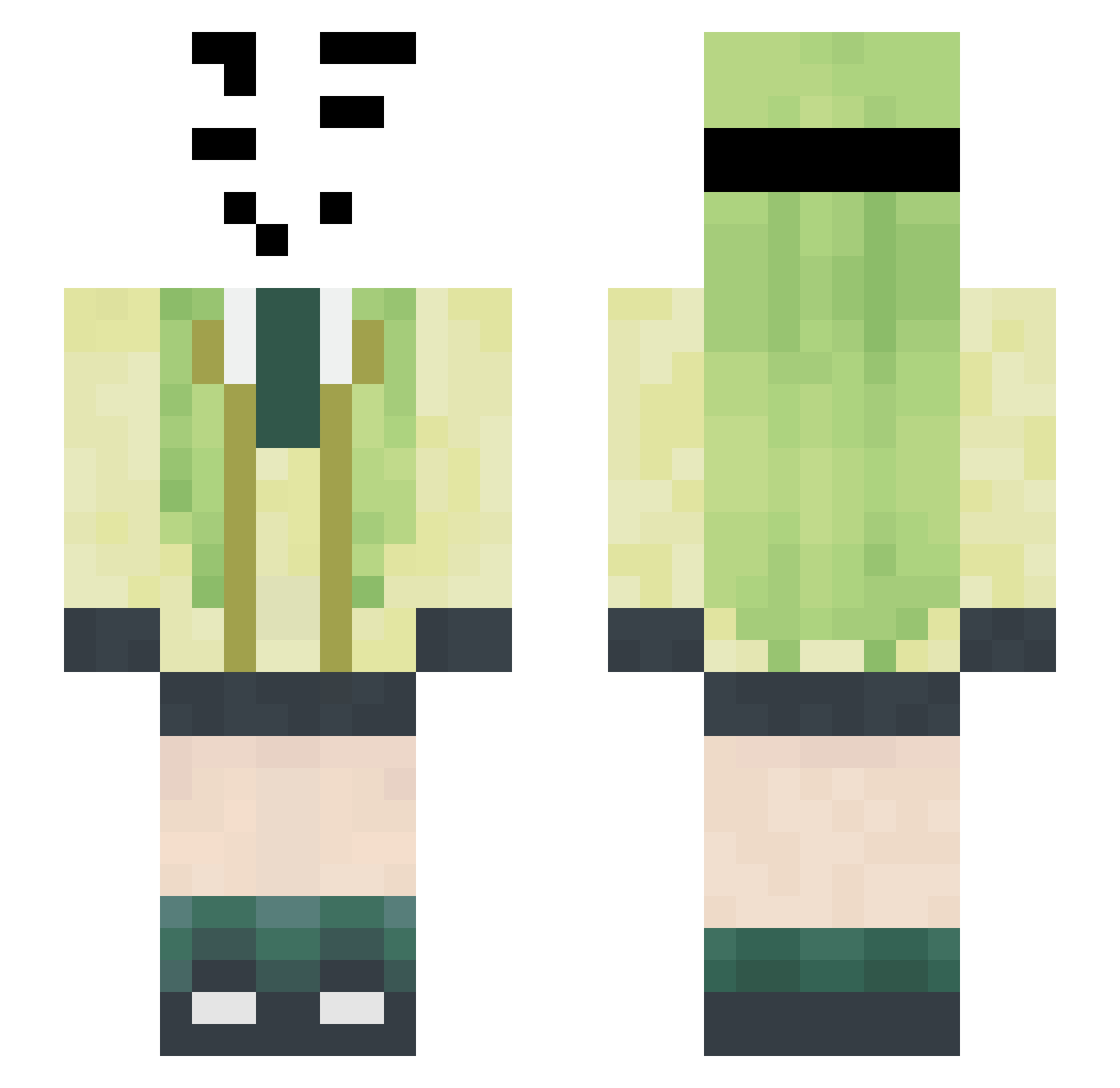 palaatka Minecraft skin, front and back view