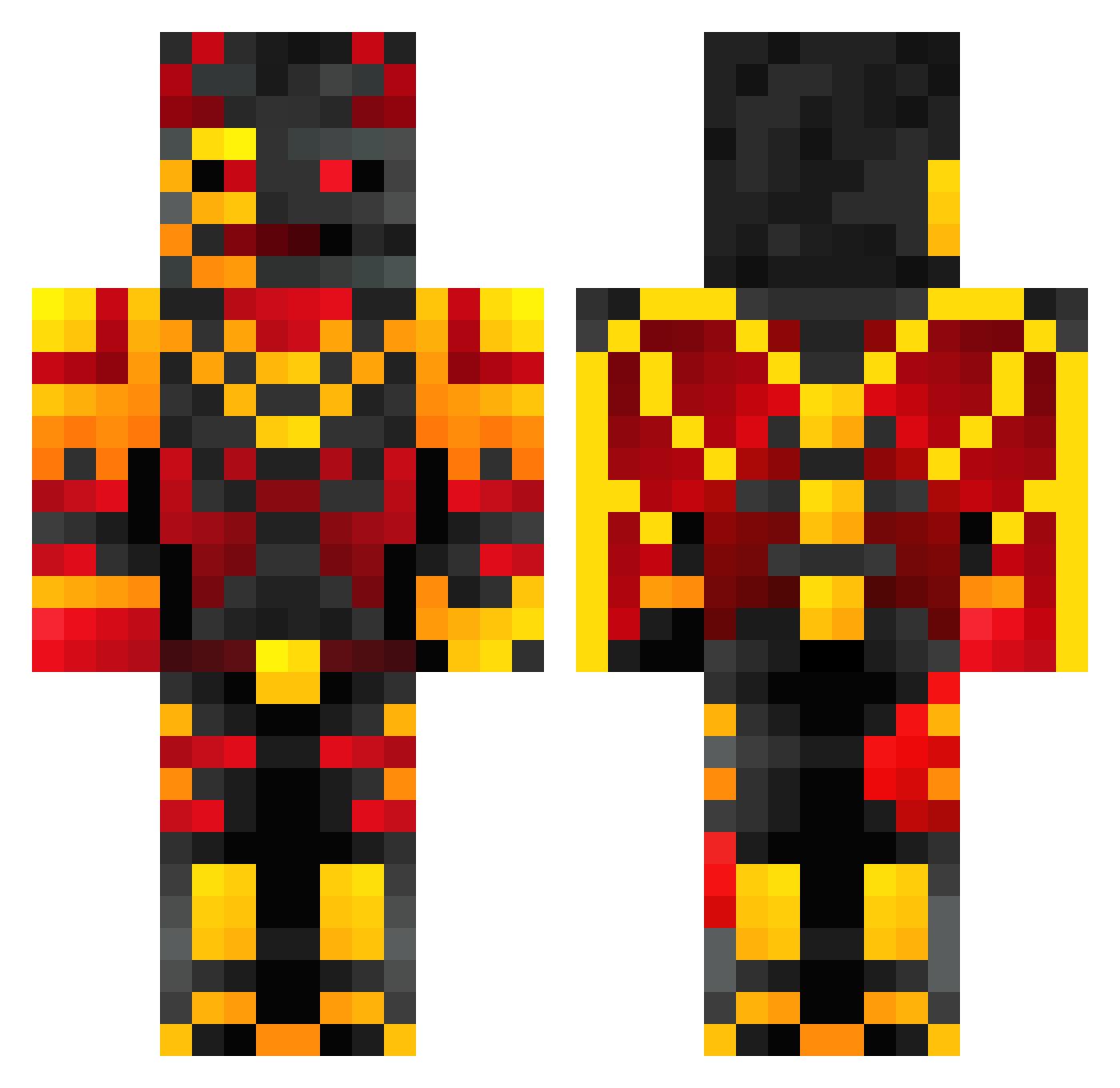 poond Minecraft skin, front and back view