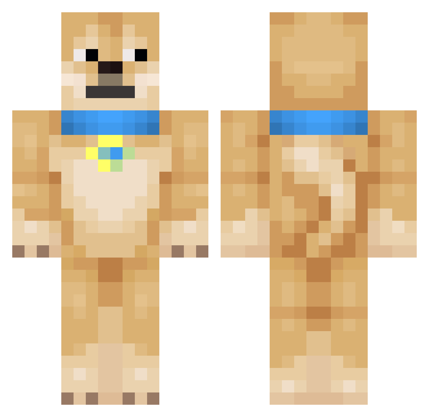 Drake223 Minecraft skin, front and back view