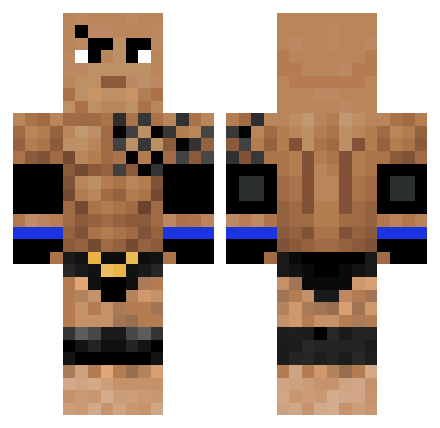 Efotix Minecraft skin, front and back view