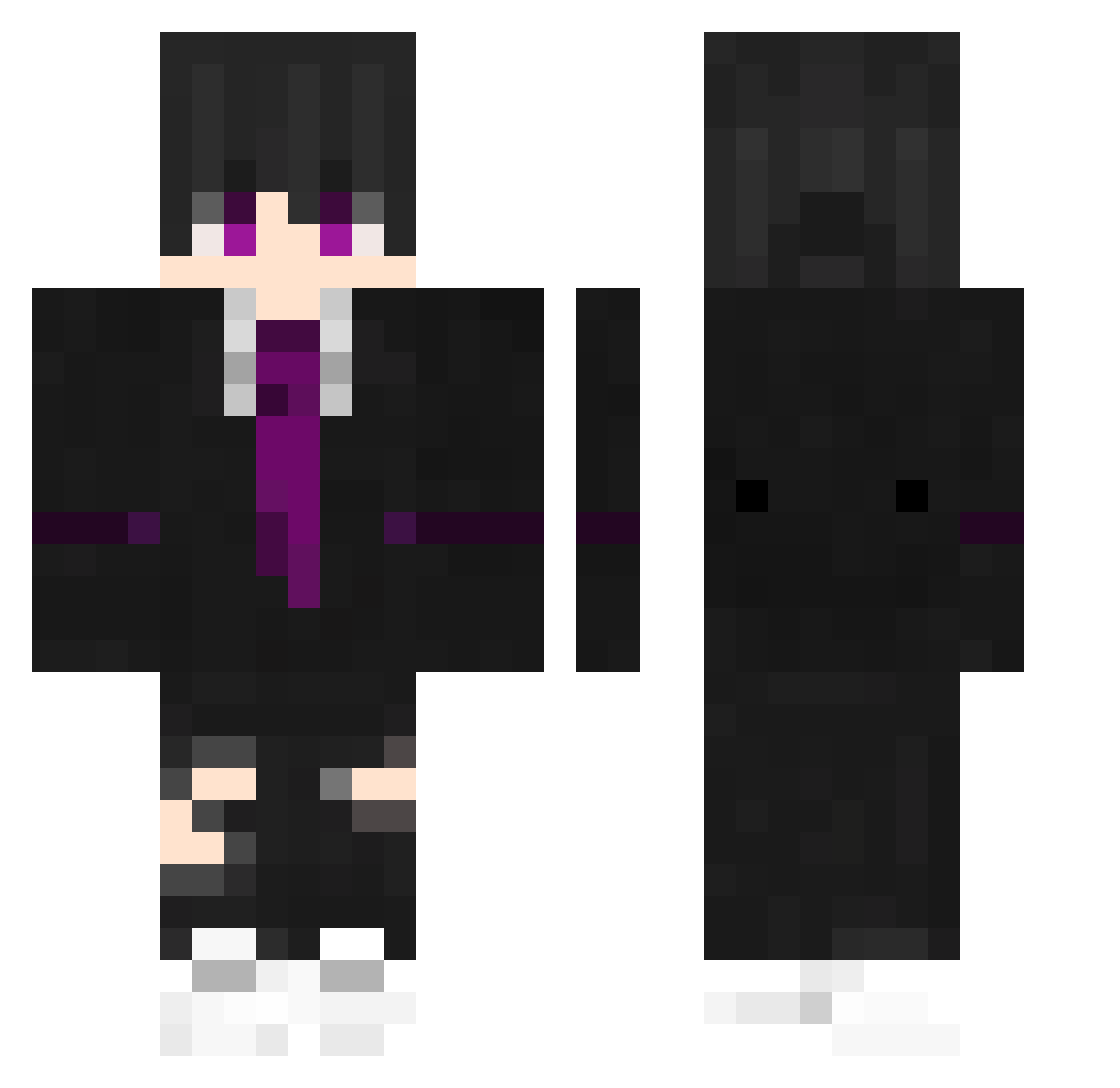 UruguashoInLove Minecraft skin, front and back view