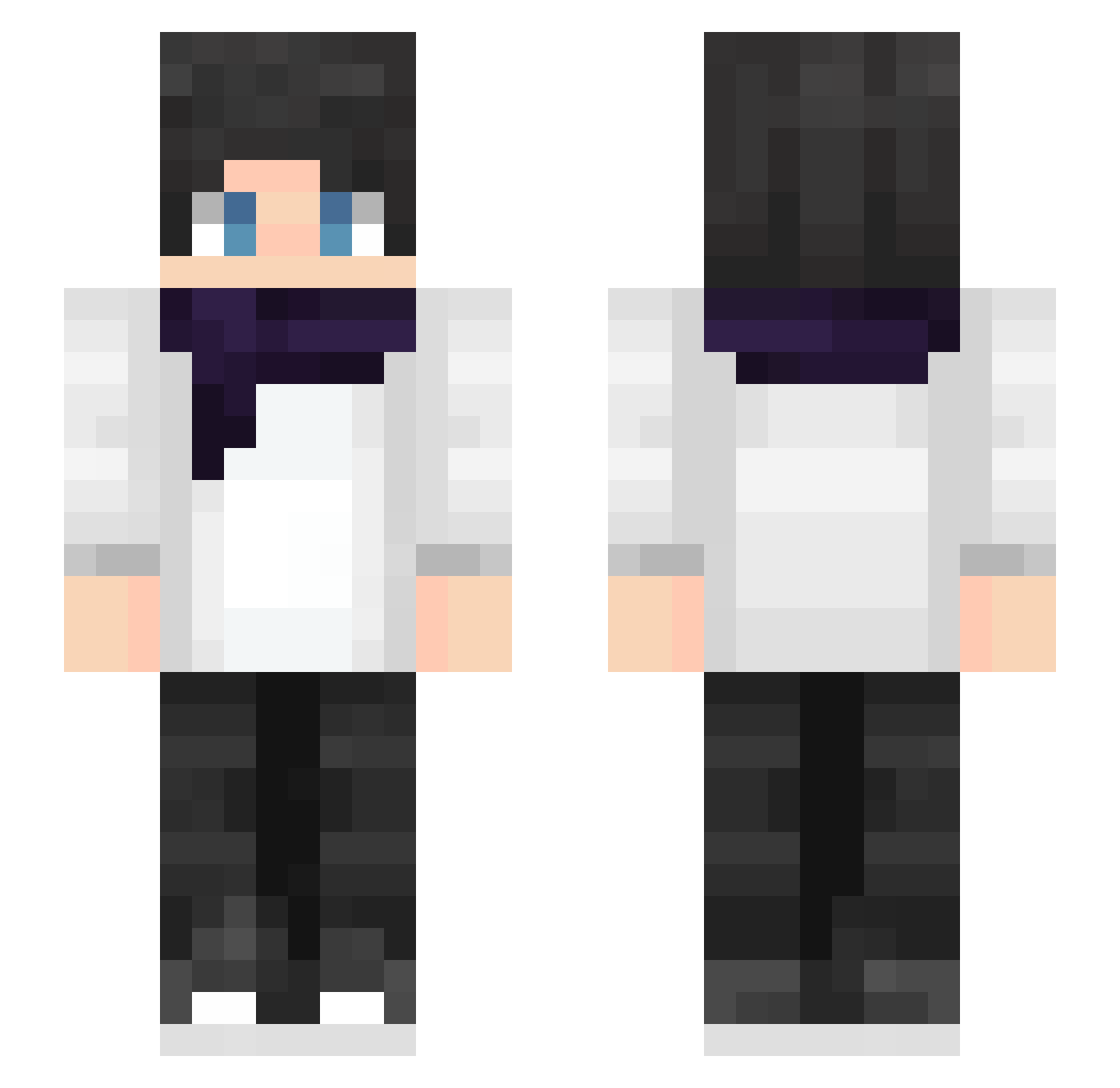Fastercraft79 Minecraft skin, front and back view